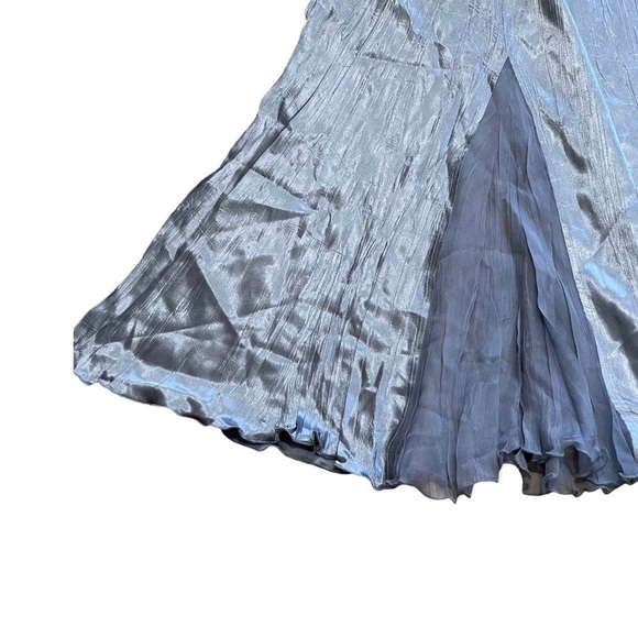 NWT Komarov Charmeuse Chiffon Long Sleeve Midi Dress Persian Violet Small - Picture 11 of 16